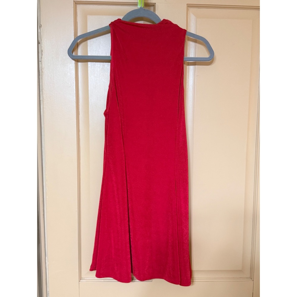 Altar'd State Womens Red Sleeveless High Neck A-Line Mini Dress Size Medium NWT
